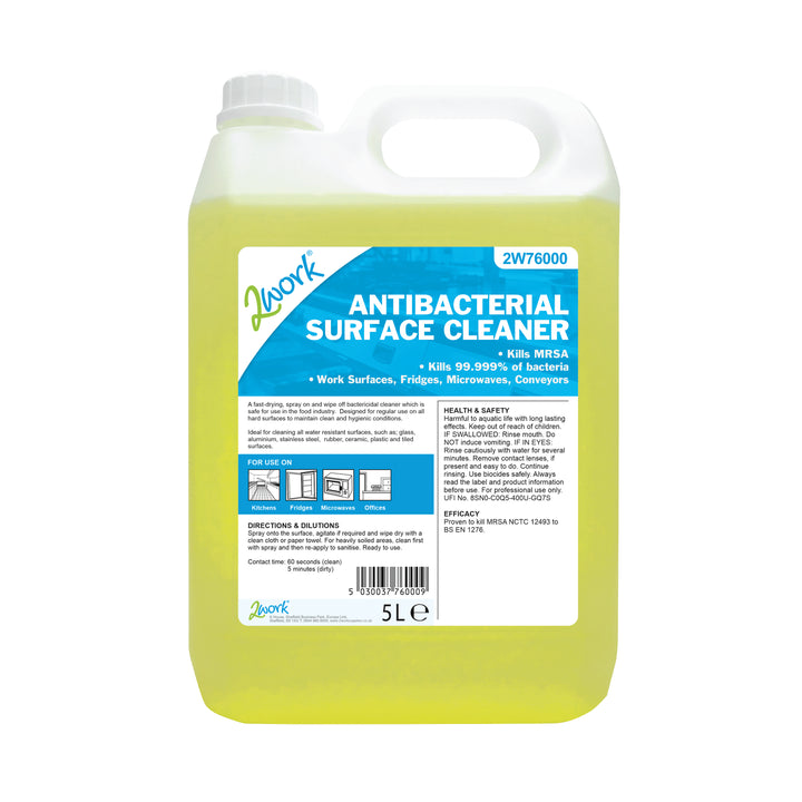 2Work Antibacterial Surface Cleaner 5 Litre