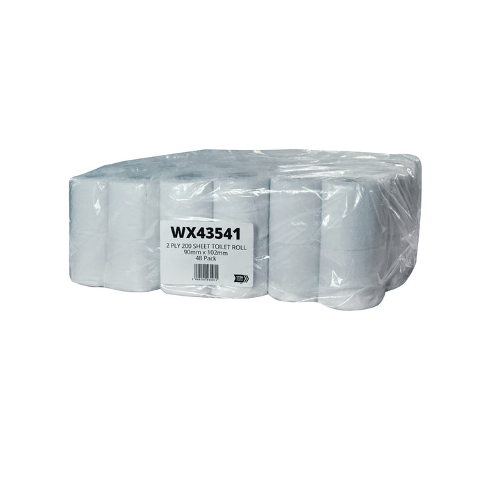 200 Sheet Toilet Roll White (Pack of 48)