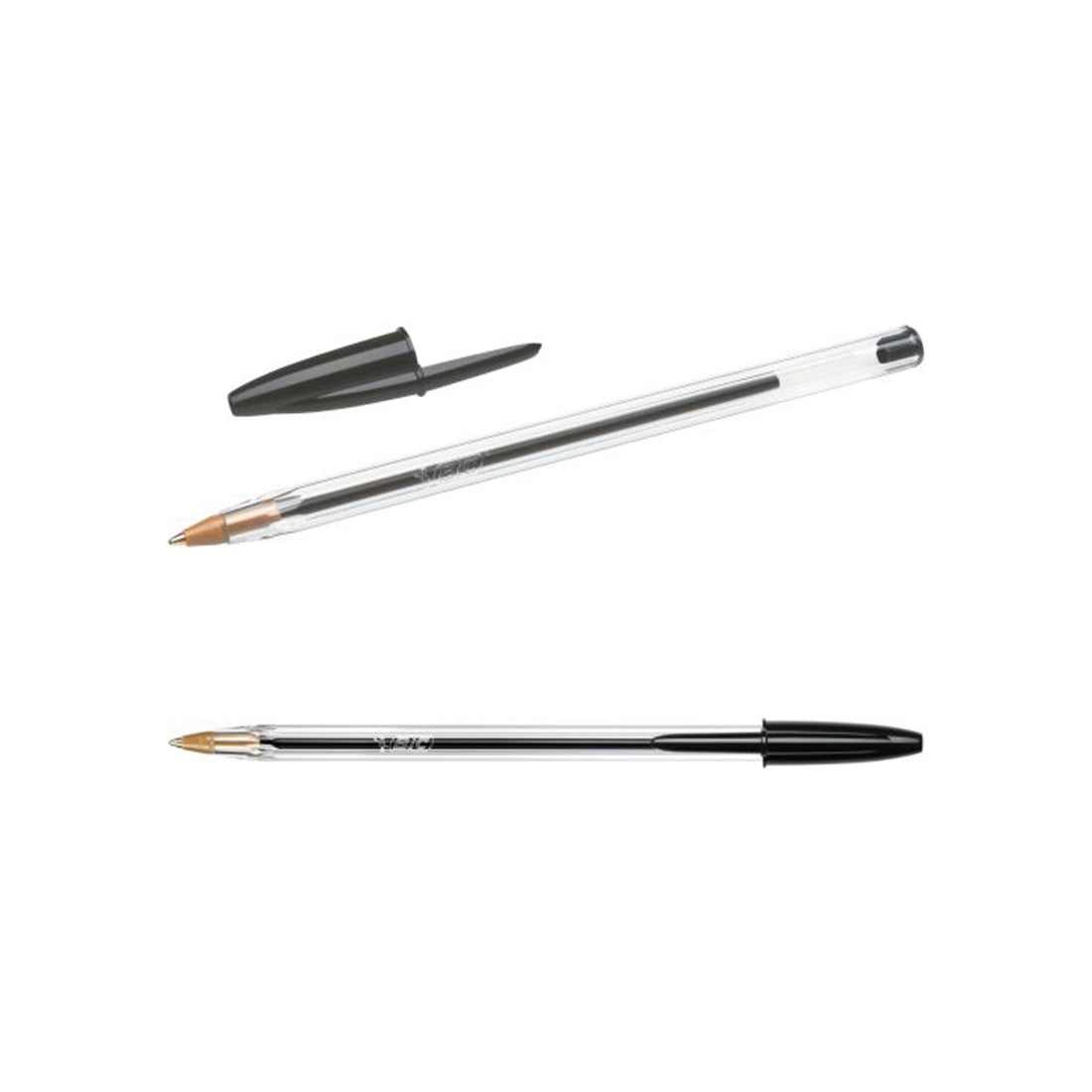 Bic Cristal Ballpoint Pen 1.0mm Tip 0.32mm Line Black (Pack 10) - 516353