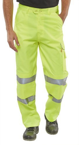 Beeswift Poly Cotton Trousers EN471 Saturn Yellow